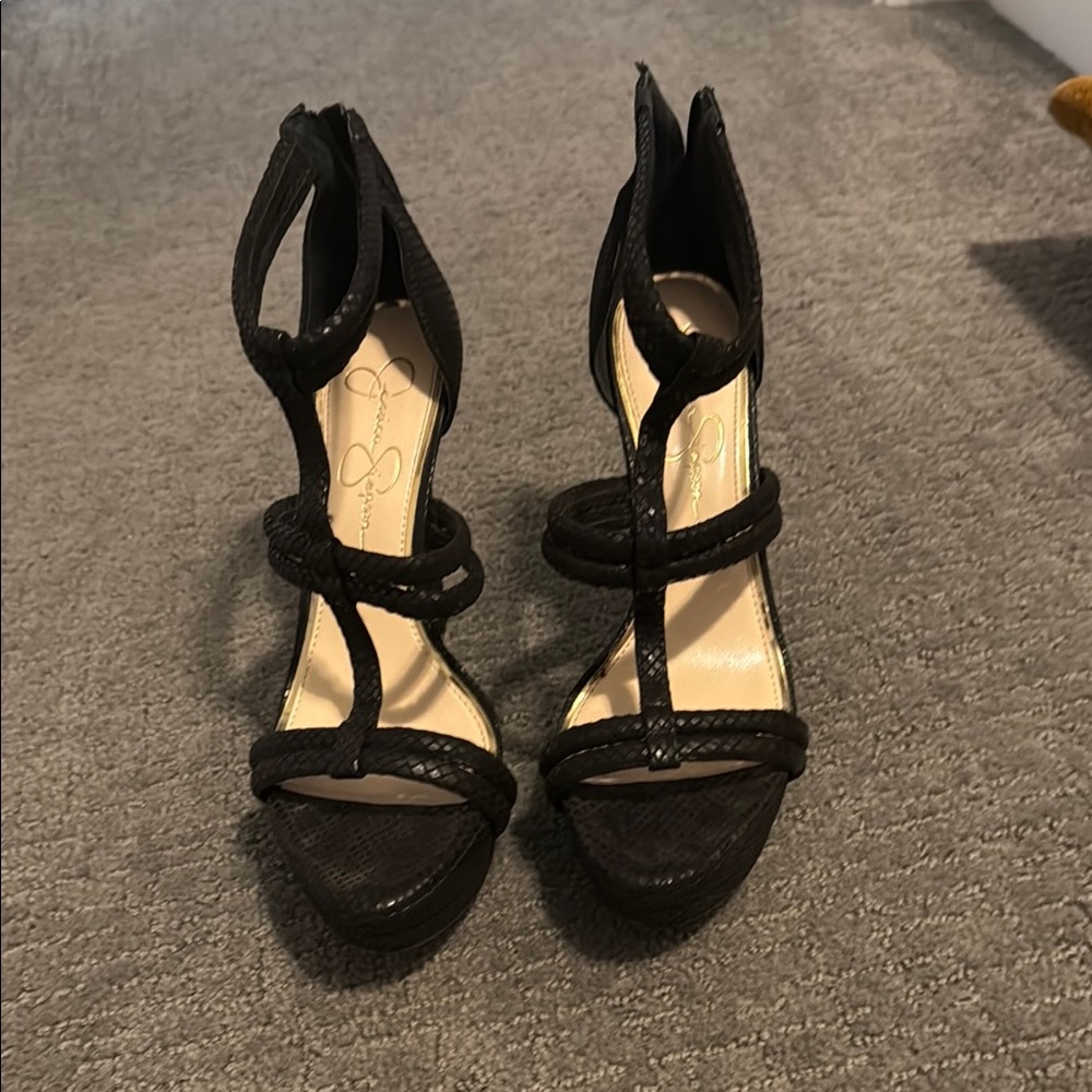 Jessica Simpson Black Stiletto Heels